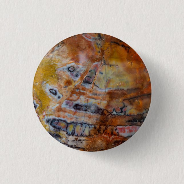 Petrified Wood Brown Button (Front)