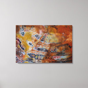 Petrified Wood Brown Canvas Print