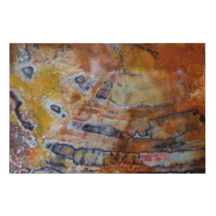 Petrified Wood Brown Faux Canvas Print
