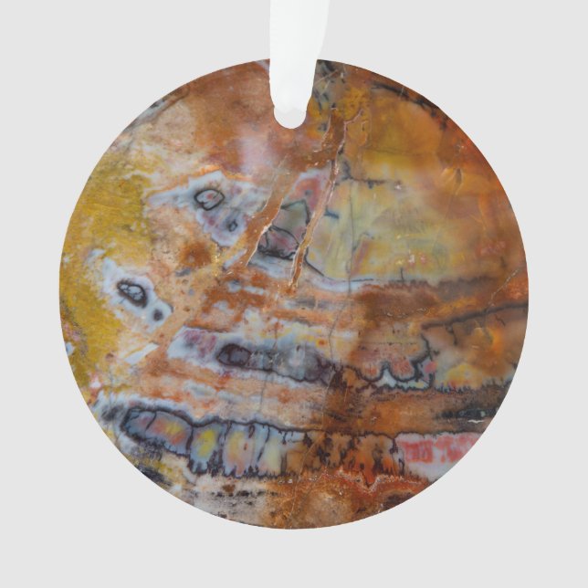 Petrified Wood Brown Ornament (Front)