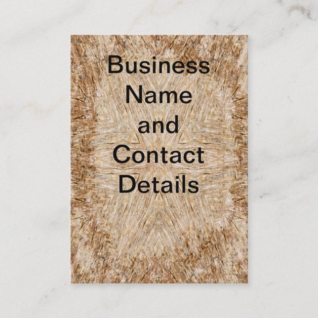 Petrified wood mandala business card (Front)