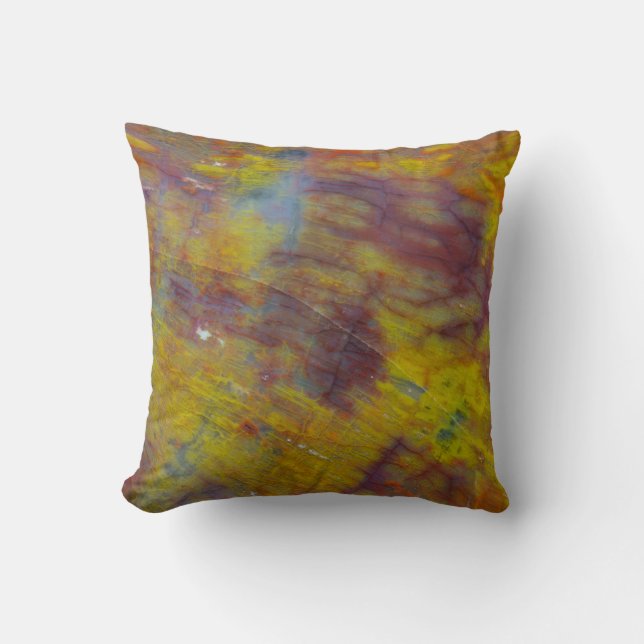 Petrified Wood Throw Pillow (Front)