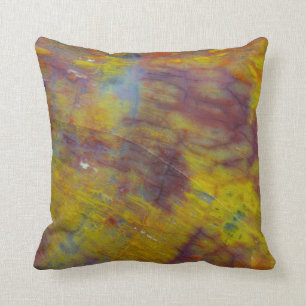 Petrified Wood Throw Pillow
