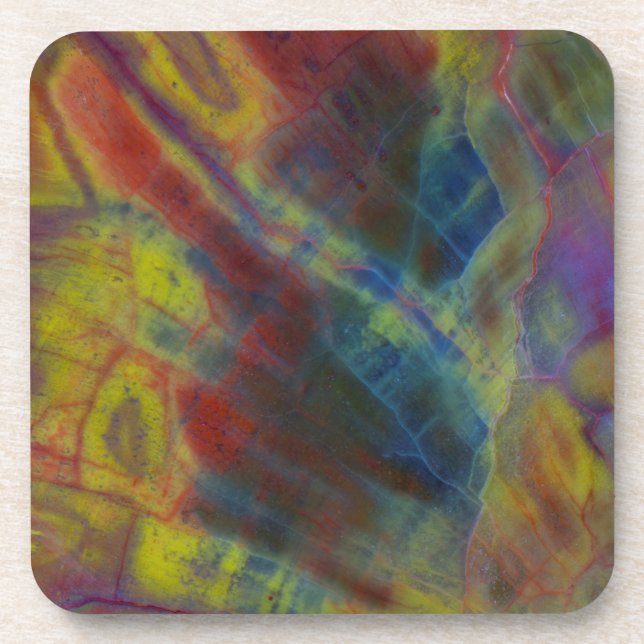 Petrified Wood Vertical Beverage Coaster (Front)