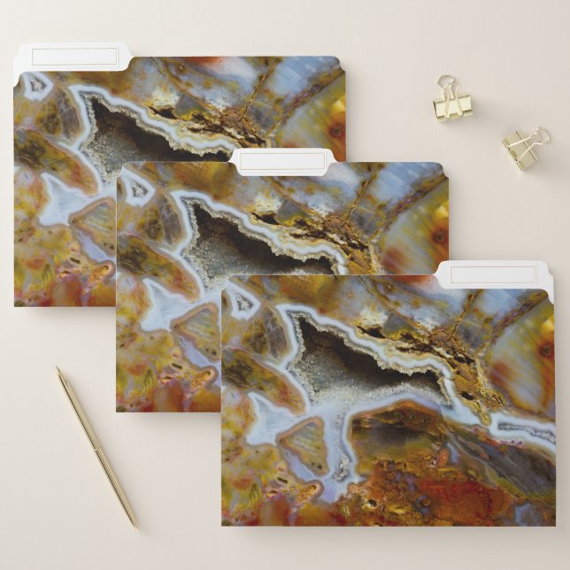 Petrified Wood With Crystals File Folder (Set)