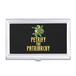 Petrify the patriarchy Medusa Feminist  Business Card Case
