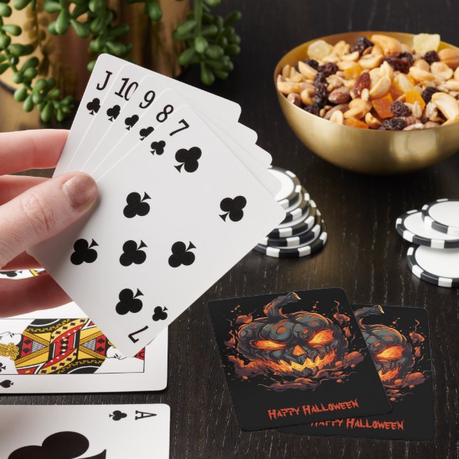  Petrifying Pumpkin Poker Cards (In Situ)