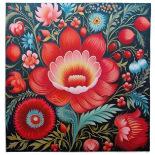 Petrikivka Ukrainian traditional art Cloth Napkin