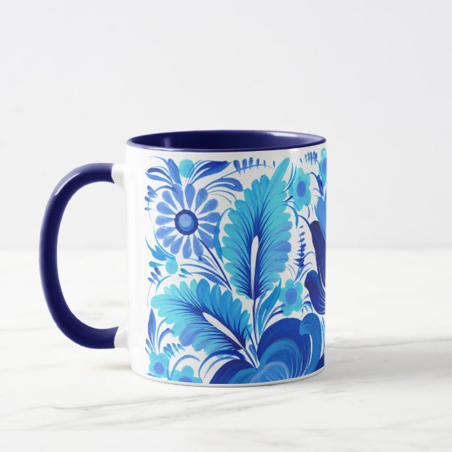 Petrikivka Ukrainian traditional art Mug (Left)