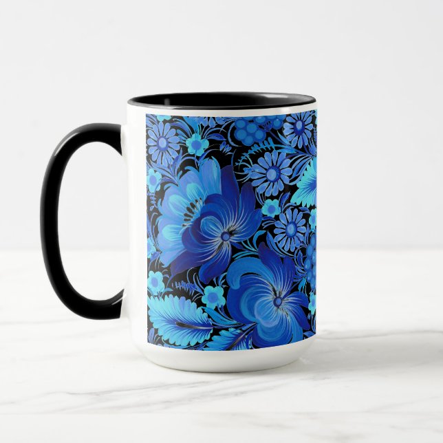 Petrikivka Ukrainian traditional art  Mug (Left)