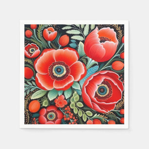 Petrikivka Ukrainian traditional art Napkins
