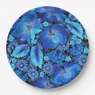 Petrikivka Ukrainian traditional art Paper Plates