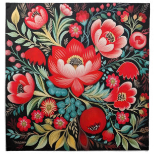 Petrikivka Ukrainian traditional folk art  Cloth Napkin
