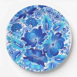 Petrikivka Ukrainian traditional folk art Paper Plates