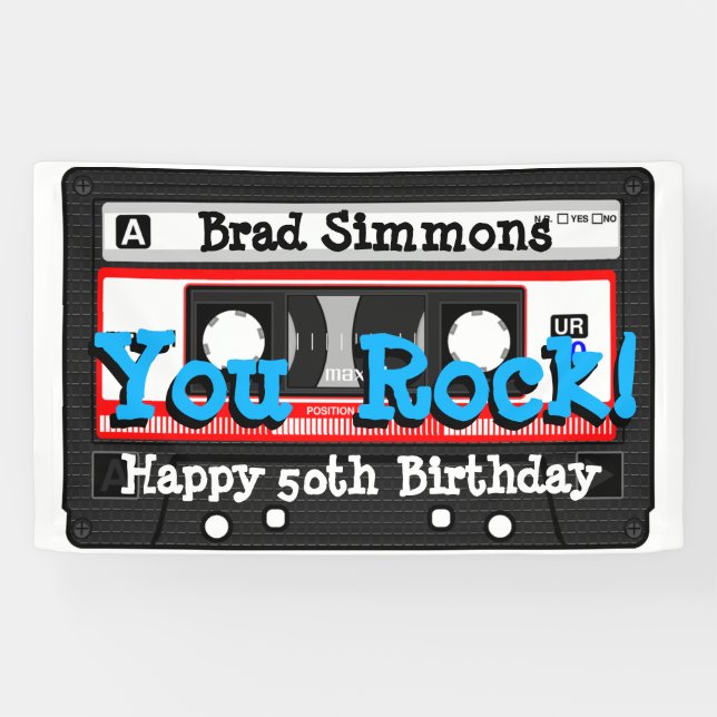 Petro 80's Cassette Tape or Mixtape Any Occasion   Banner (Horizontal)