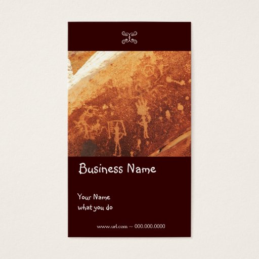 Customizable Petroglyph Business/Earring card Business Card Templates