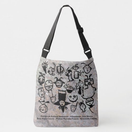 Petroglyph collection Masks and Heads Crossbody Bag