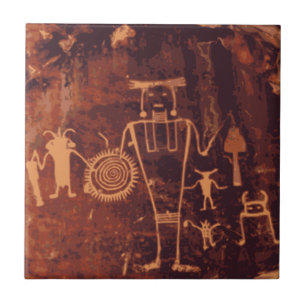Petroglyph, Dinosaur National Monument, Colorado Tile