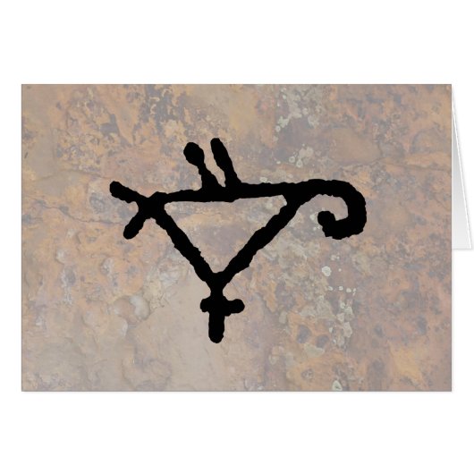 Petroglyph of a Stylized Parrot Cards (Front Horizontal)