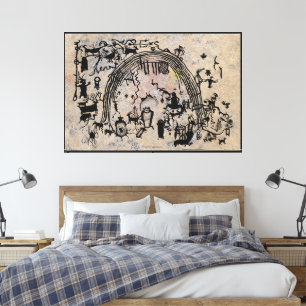 Petroglyph Panel - Rochester Creek, Utah Canvas Print