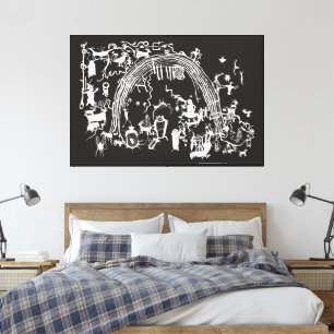 Petroglyph Panel - Rochester Creek, Utah Canvas Print