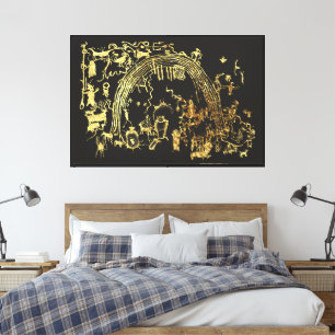 Petroglyph Panel - Rochester Creek, Utah Canvas Print