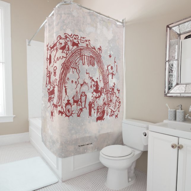 Petroglyph Panel Shower Curtain (In Situ)