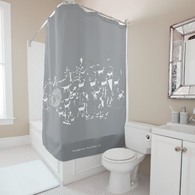 Petroglyph Panel Shower Curtain (In Situ)