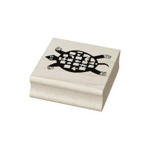 Petroglyph Tortuga Rubber Stamp