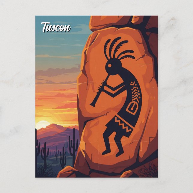 Petroglyph Tuscon Arizona Travel Postcard (Front)