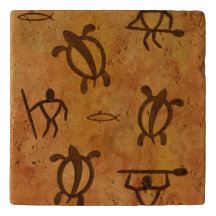 Petroglyph Wall Stone Trivet
