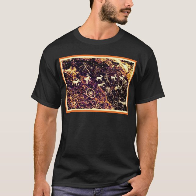 PETROGLYPHS NEVADA DESERT AMERICAN SOUTHWEST T-Shirt (Front)