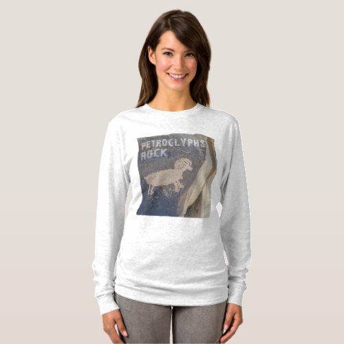 Petroglyphs Rock for geologists and art lovers T_Shirt