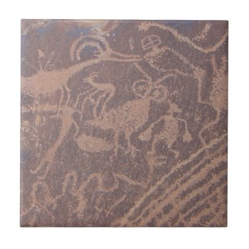 Petroglyphs Tile by StuffOrSomething at Zazzle