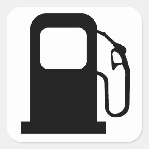 Petrol Pump Square Sticker