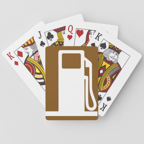 Petrol Road Sign Playing Cards