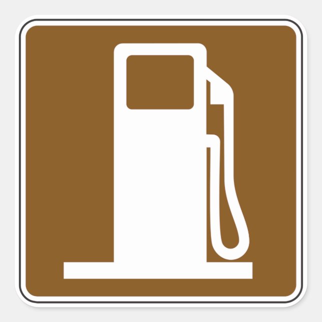 Petrol Road Sign Stickers (Front)