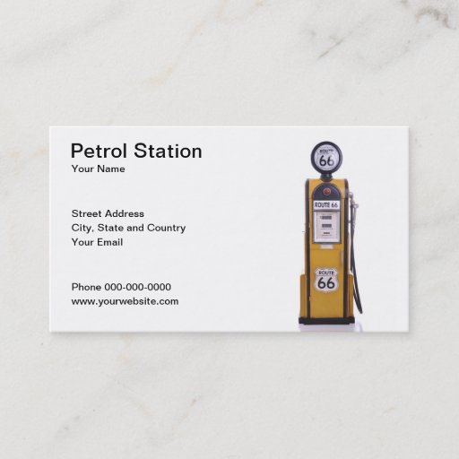 Customizable Petrol Station Business Card