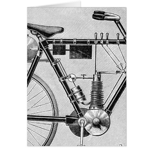 Petrolette Omega Motorcycle, 1895 Cards (Front)