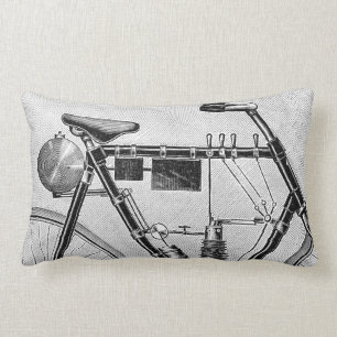 Petrolette Omega Motorcycle, 1895 Lumbar Pillow