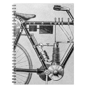 Petrolette Omega Motorcycle, 1895 Notebook