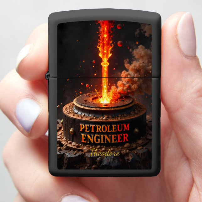 Petroleum Engineer Drilling Core Extraction Zippo Lighter (In Hand)