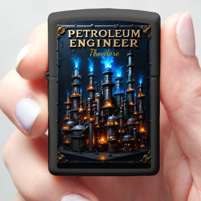 Petroleum Engineer Glowing Plant Complex Zippo Lighter (In Hand)