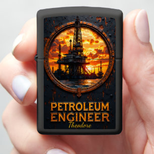 Petroleum Engineer Offshore Porthole Sunset Zippo Lighter