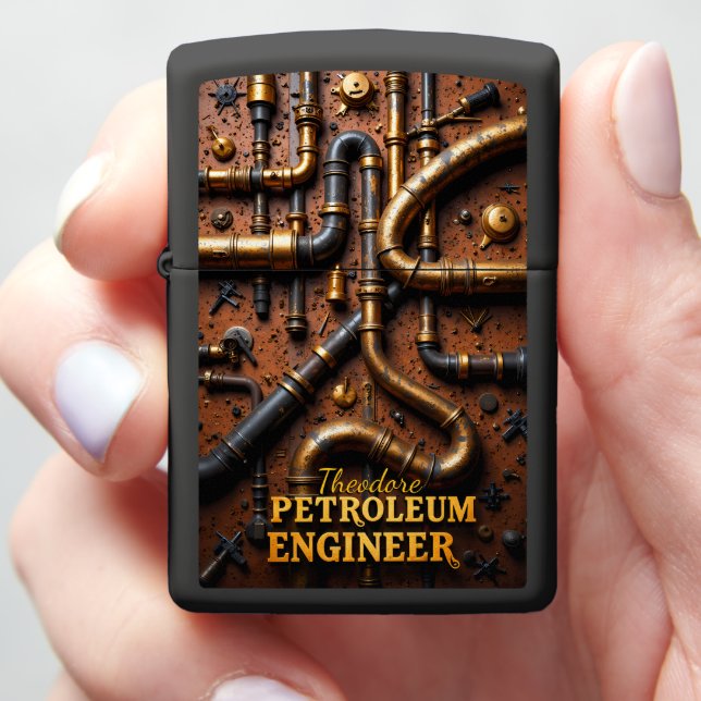 Petroleum Engineer Pipeline Network Maintenance Zippo Lighter (In Hand)