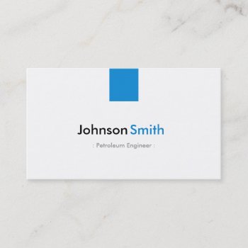 Petroleum Engineer - Simple Aqua Blue Business Card by CardHunter at Zazzle