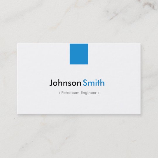 Petroleum Engineer - Simple Aqua Blue Business Card | Zazzle.com