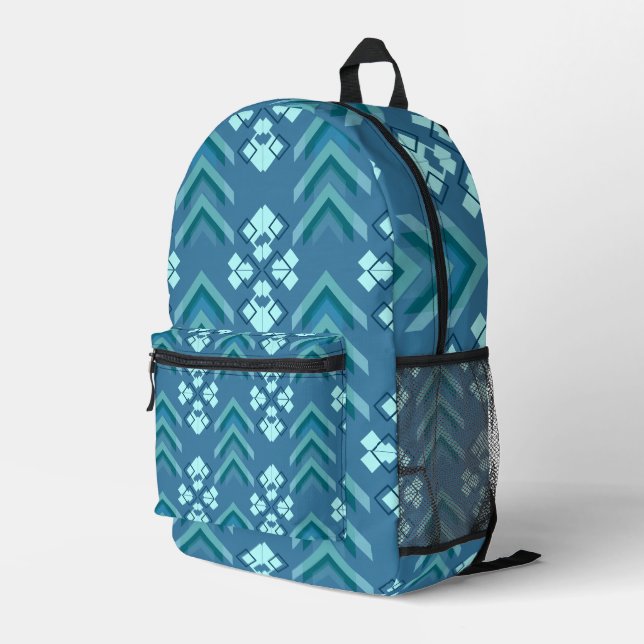 petroleum pattern printed backpack (Back Corner Right)