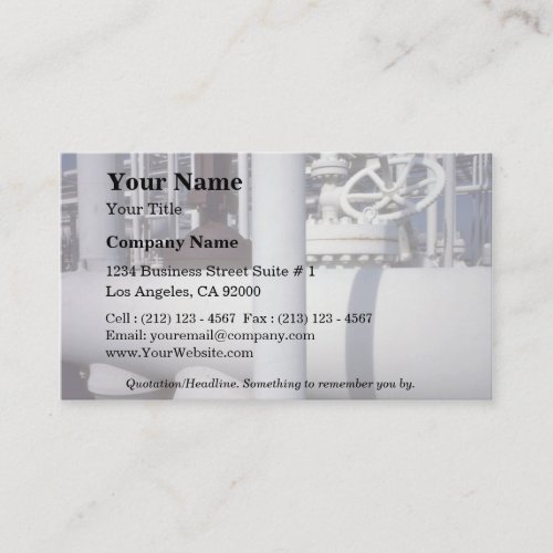 Petroleum refinery pipeline business card