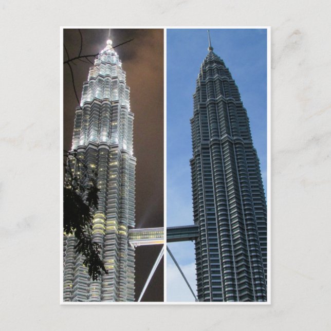 petronas day night towers postcard (Front)